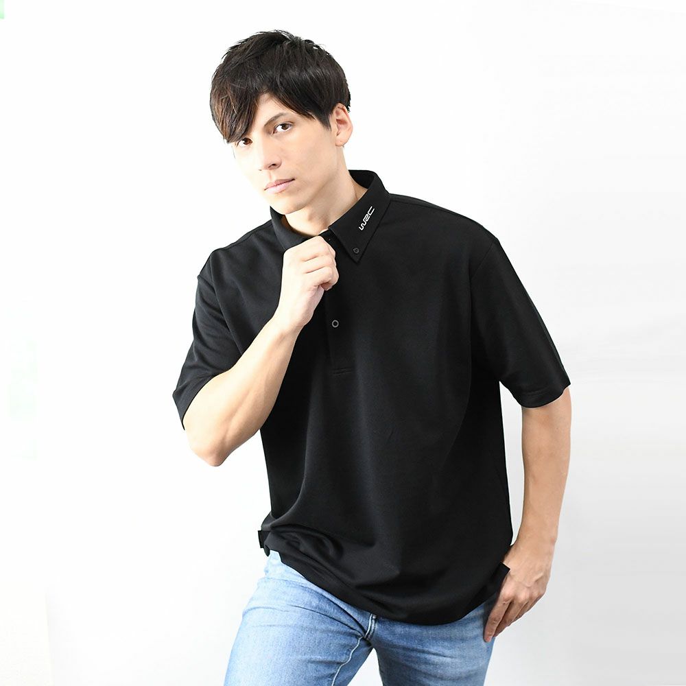 WRC｜WRCカットポロシャツ｜ブラック｜モデル着用