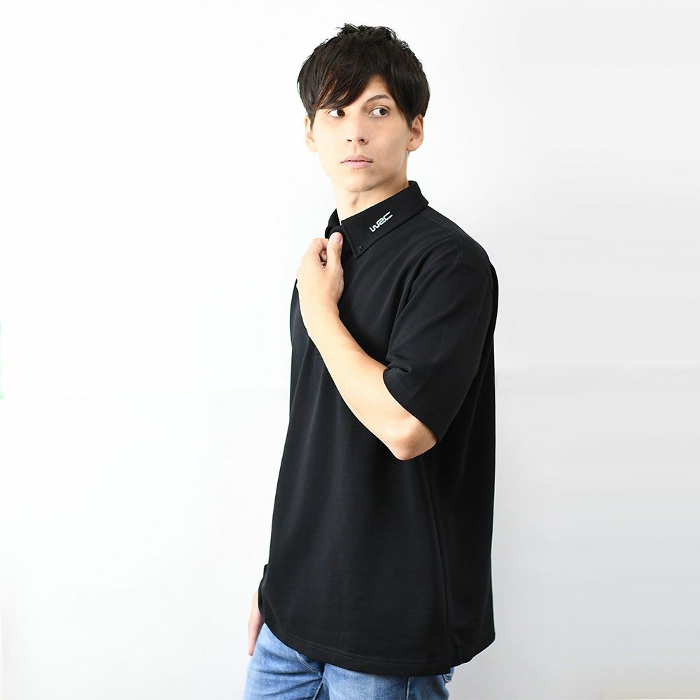 WRC｜WRCカットポロシャツ｜ブラック｜モデル着用