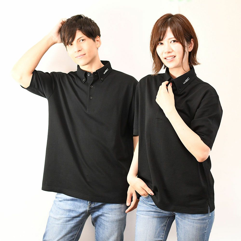 WRC｜WRCカットポロシャツ｜ブラック｜モデル着用