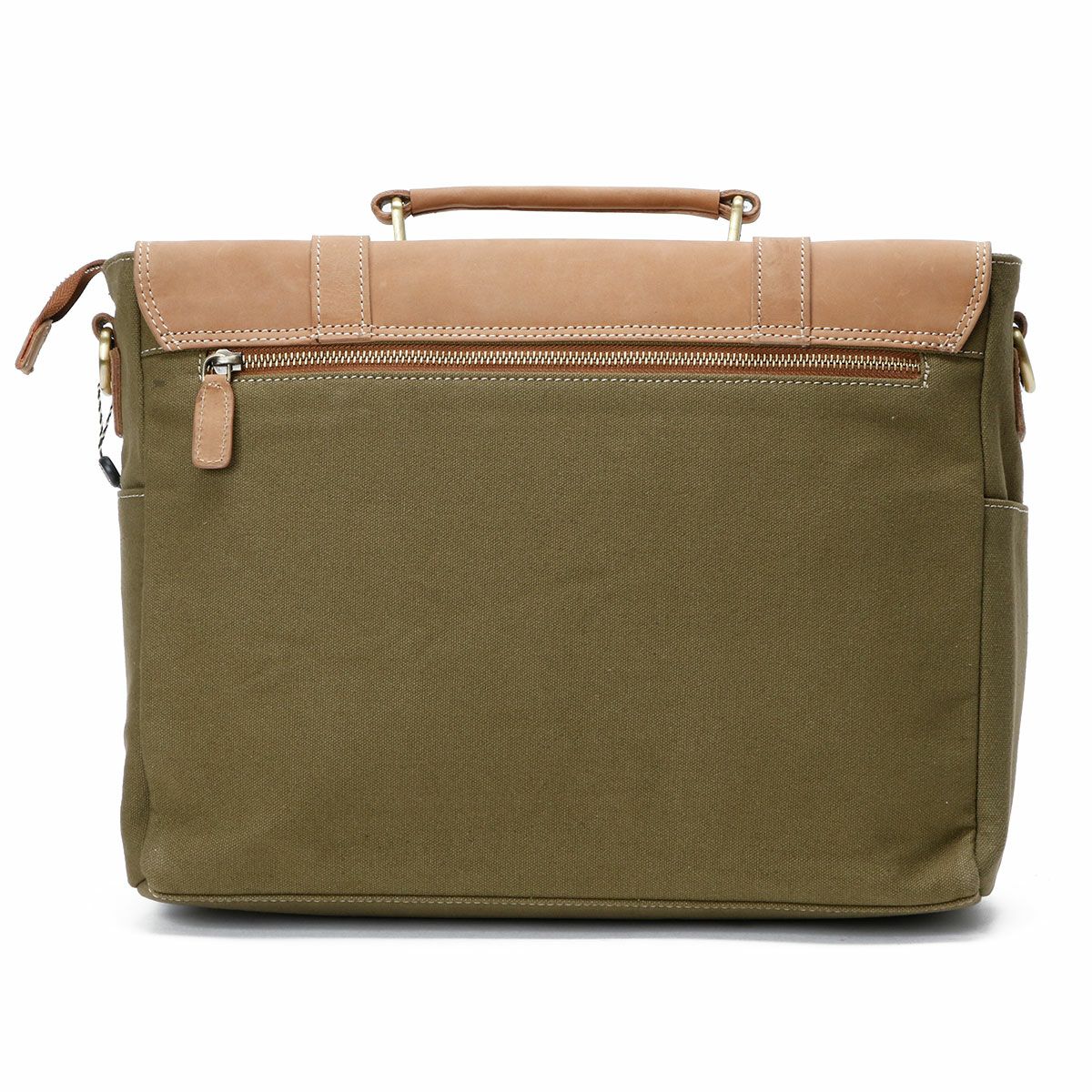 Goldtop｜キャンバスレザー メッセンジャーバッグ｜ショルダー｜オリーブグリーン×ライトタン