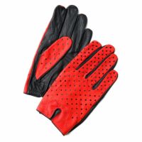 AUTODROMO｜パーフォレーテッド レザー ドライビング グローブ｜ロング｜レッド×ブラック