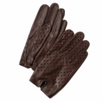 AUTODROMO｜パーフォレーテッド レザー ドライビング グローブ｜ロング｜チョコ