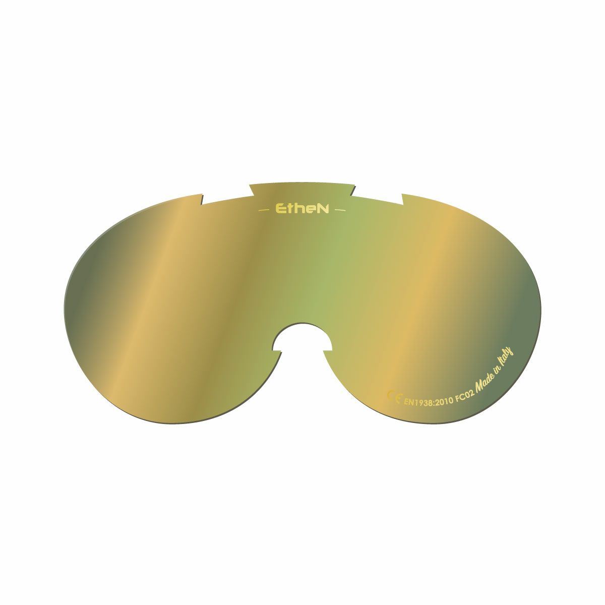 EtheN｜スクランブラー用ゴールドミラーレンズ｜ゴーグル