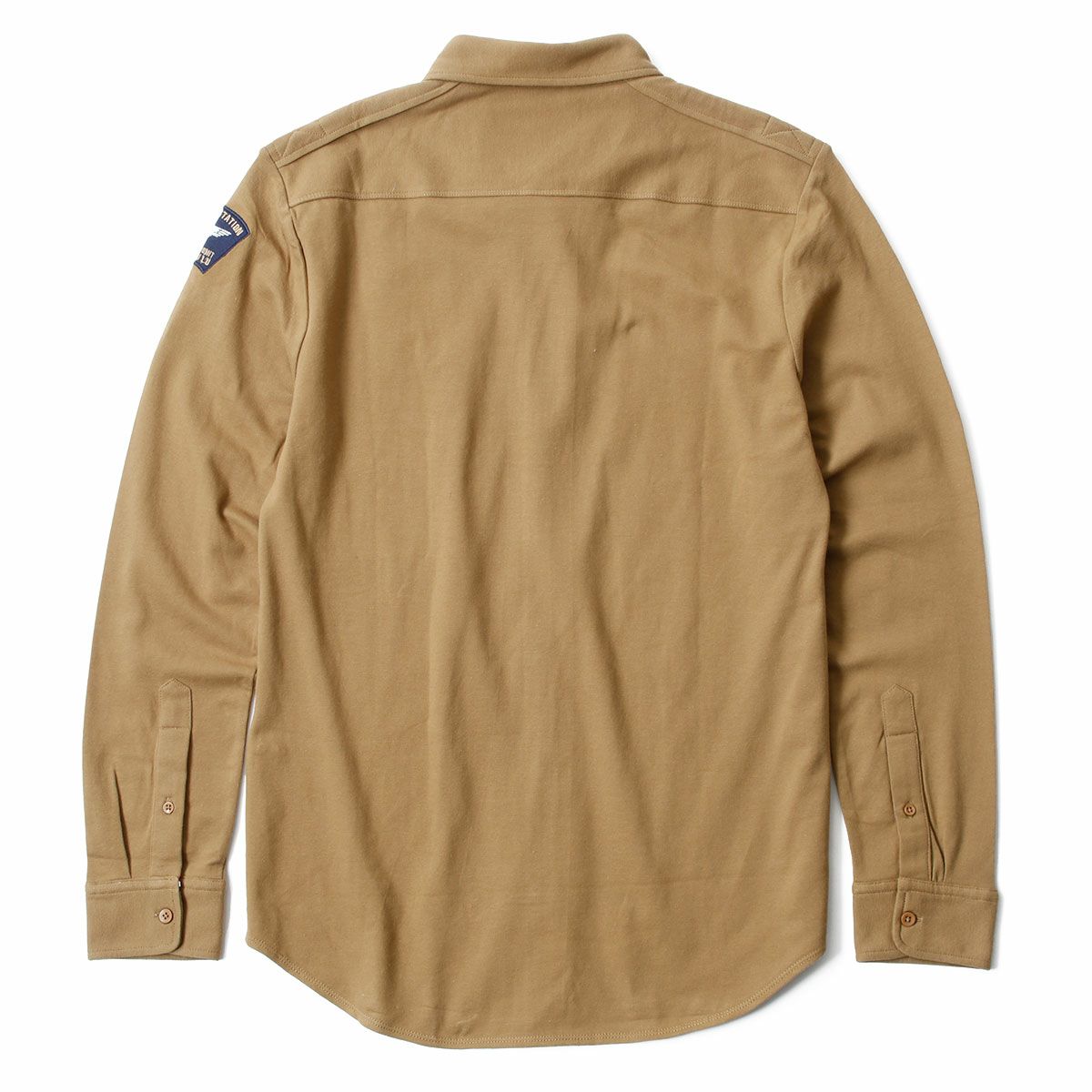 BARNSTORMER｜Stearman ”Barbers Point HONOLULU” ロングスリーブ シャツ｜ベージュ