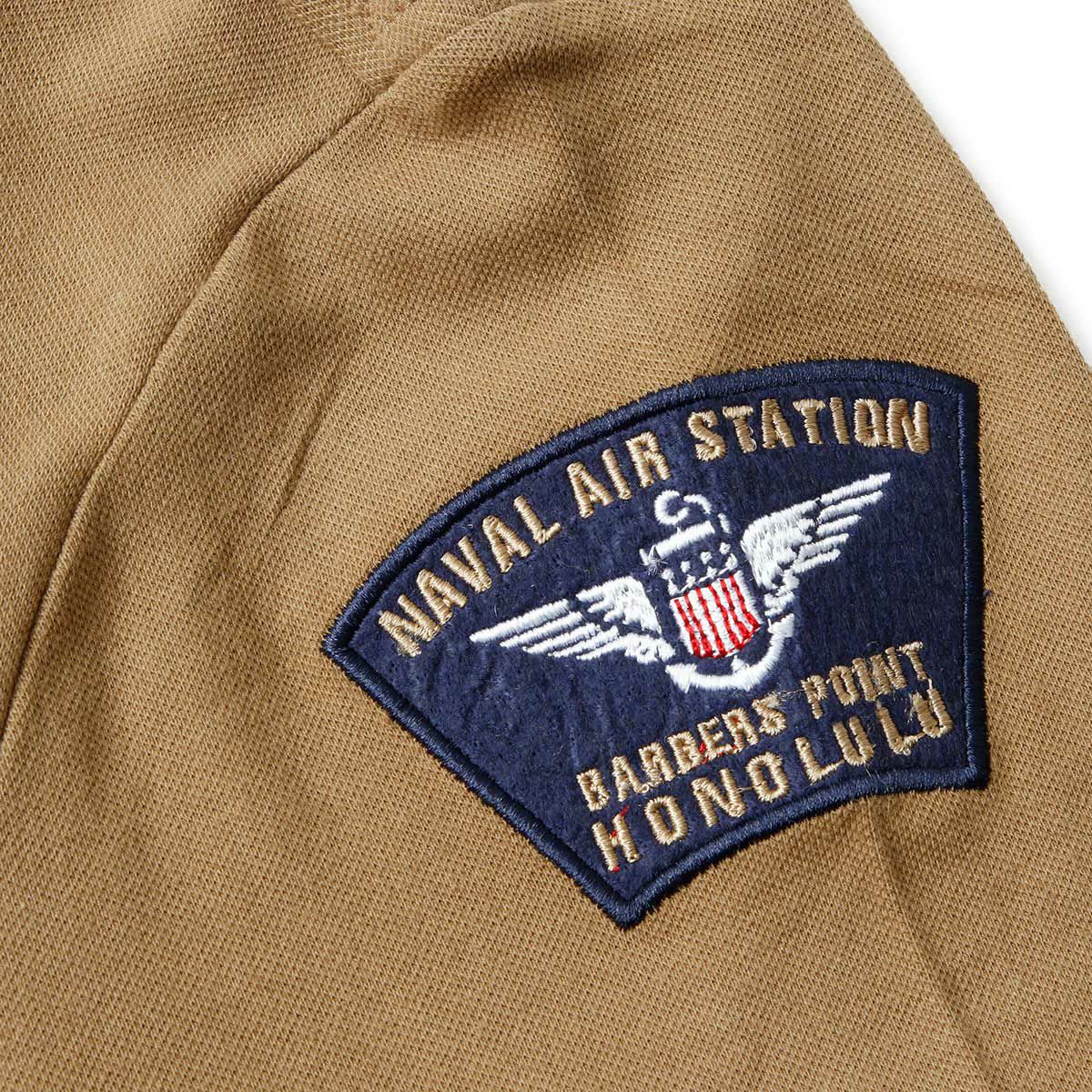 BARNSTORMER｜Stearman ”Barbers Point HONOLULU” ロングスリーブ シャツ｜ベージュ