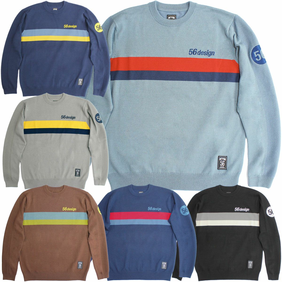 56design｜レトロボーダーセーター｜スウェット