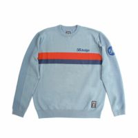 56design｜レトロボーダーセーター｜スウェット｜アッシュブルー