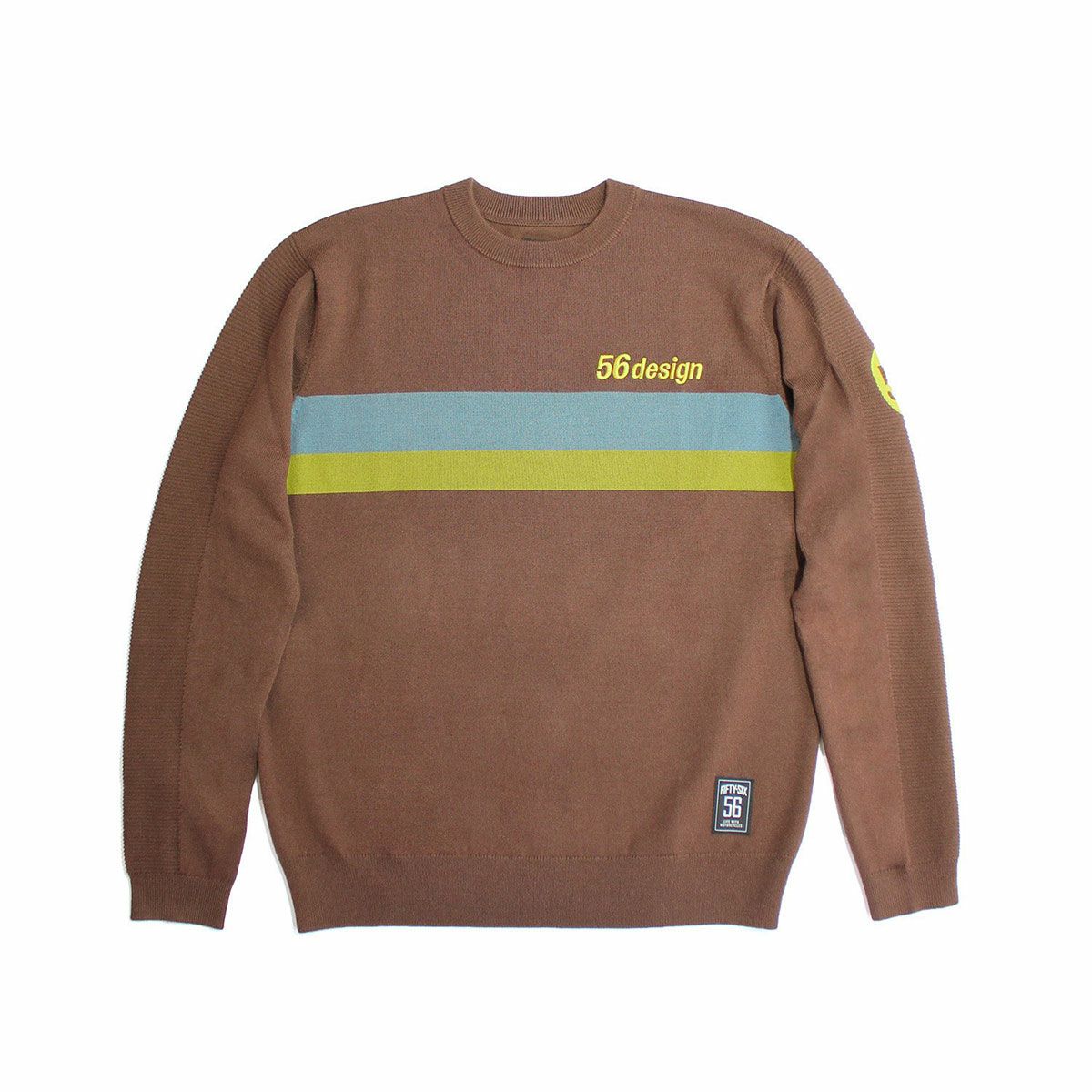 56design｜レトロボーダーセーター｜スウェット｜ブラウン