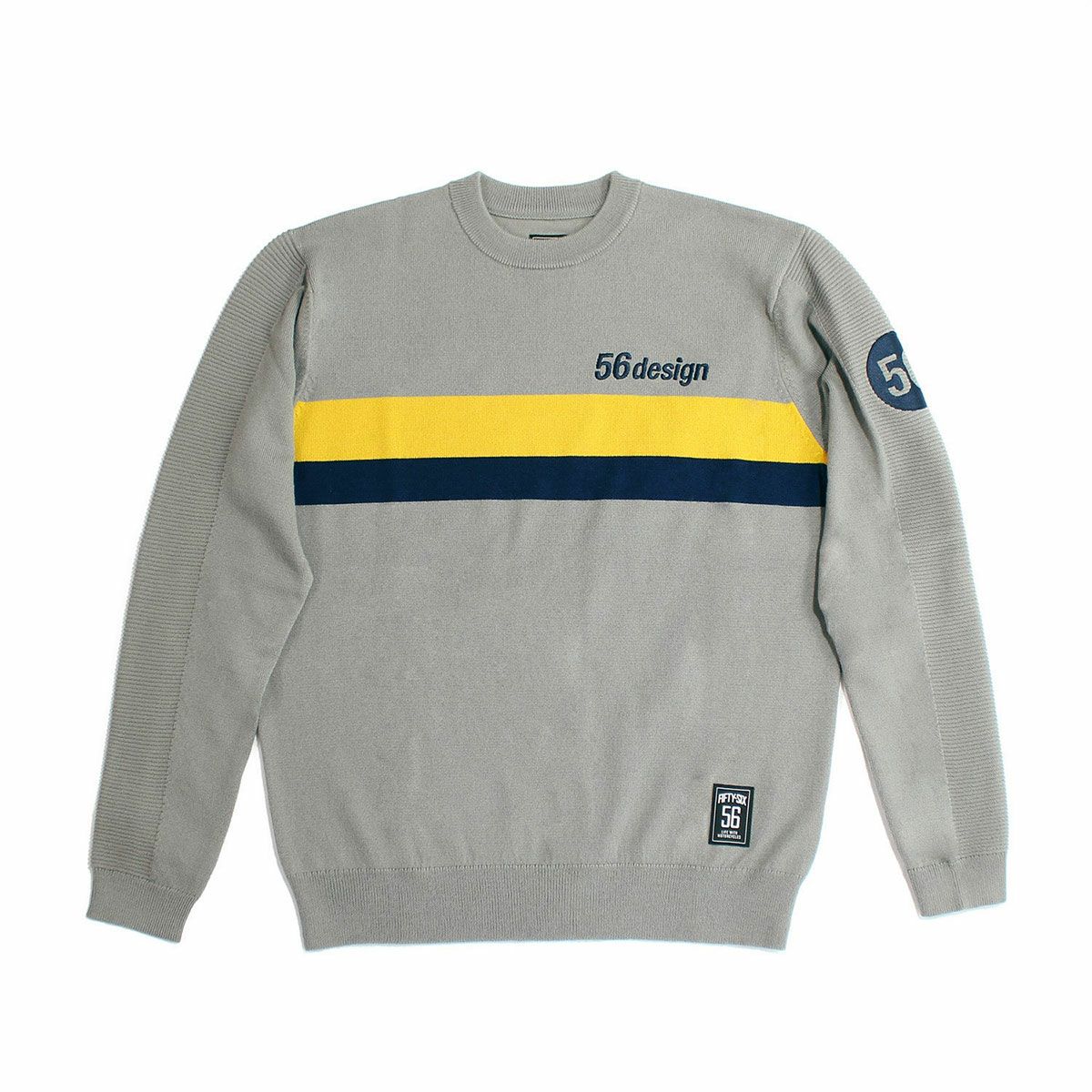 56design｜レトロボーダーセーター｜スウェット｜グレー