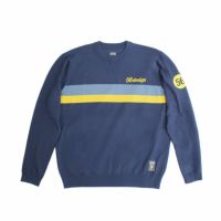 56design｜レトロボーダーセーター｜スウェット｜ネイビー×ブルー×イエロー