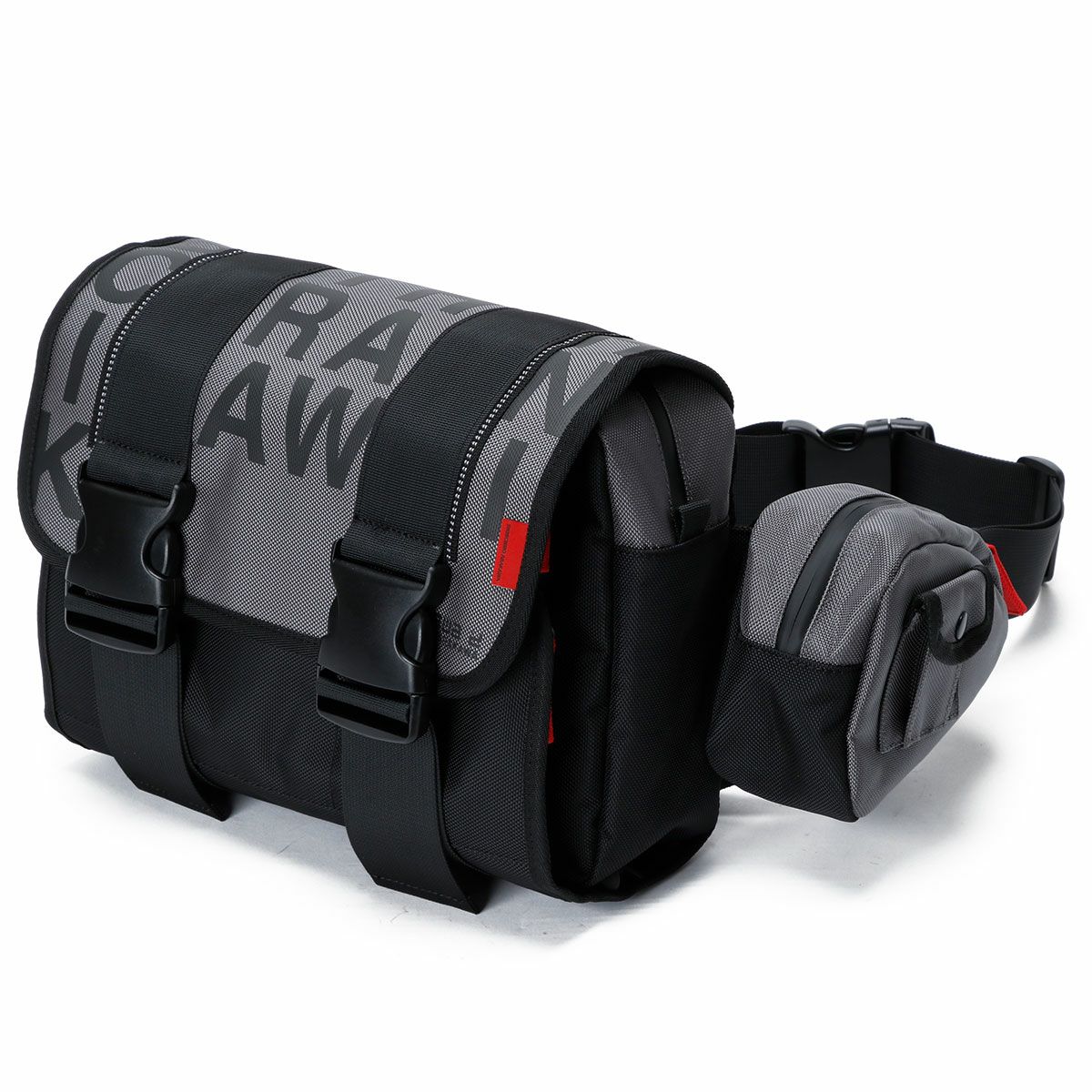 SHINICHIRO ARAKAWA｜ワンデイ ツーリング バッグ + P｜ウエストバッグ｜グレー