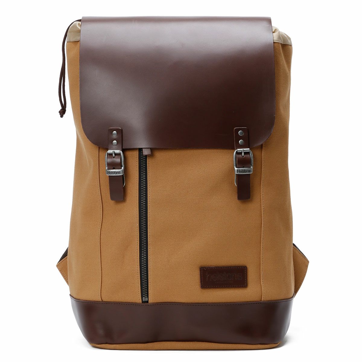 helstons｜バックパック｜ベージュ×ブラウン
