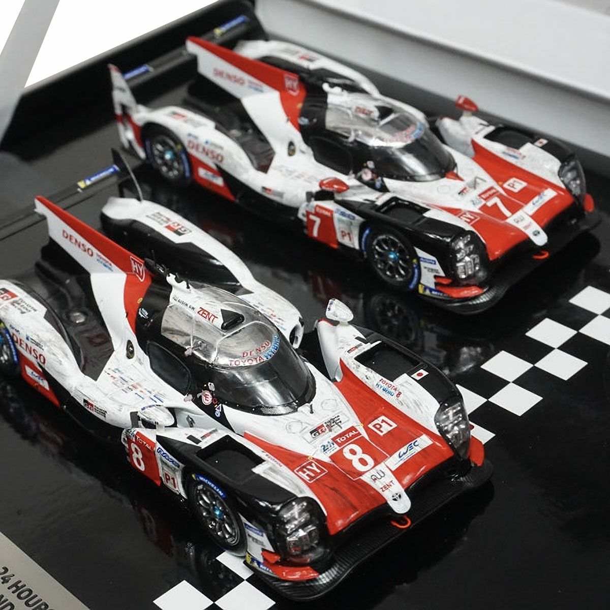 GR｜1/43 スパーク TY13143JWM GAZOO Racing特注 トヨタ TS050 ハイブリッド ルマン 24H 2018 #7 / #8 ウェザリング｜模型