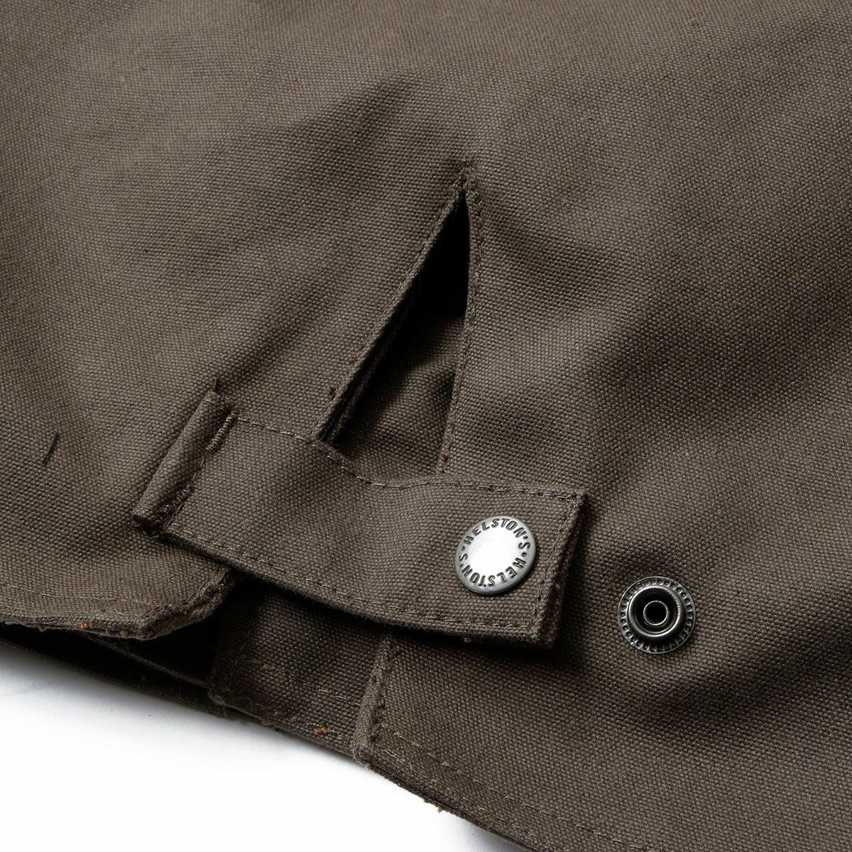 helstons｜モッズ パーカー｜ファブリック｜カーキ