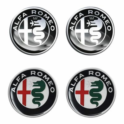 Alfaromeo｜アルファロメオ 3D ロゴ 12mm ラウンド ステッカー (2個セット)｜
