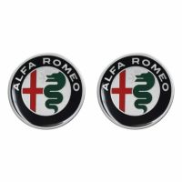 Alfaromeo｜アルファロメオ 3D ロゴ 12mm ラウンド ステッカー (2個セット)｜マルチカラー