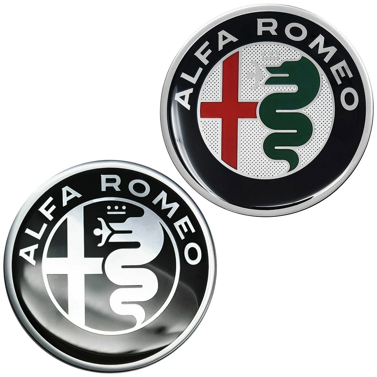 Alfaromeo｜アルファロメオ 3D ロゴ 40mm ラウンド ステッカー