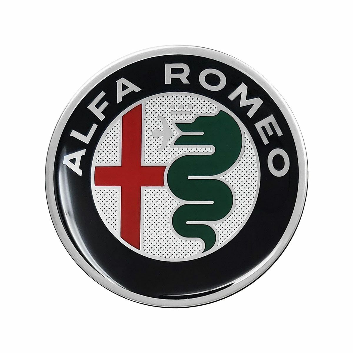 Alfaromeo｜アルファロメオ 3D ロゴ 40mm ラウンド ステッカー｜マルチカラー