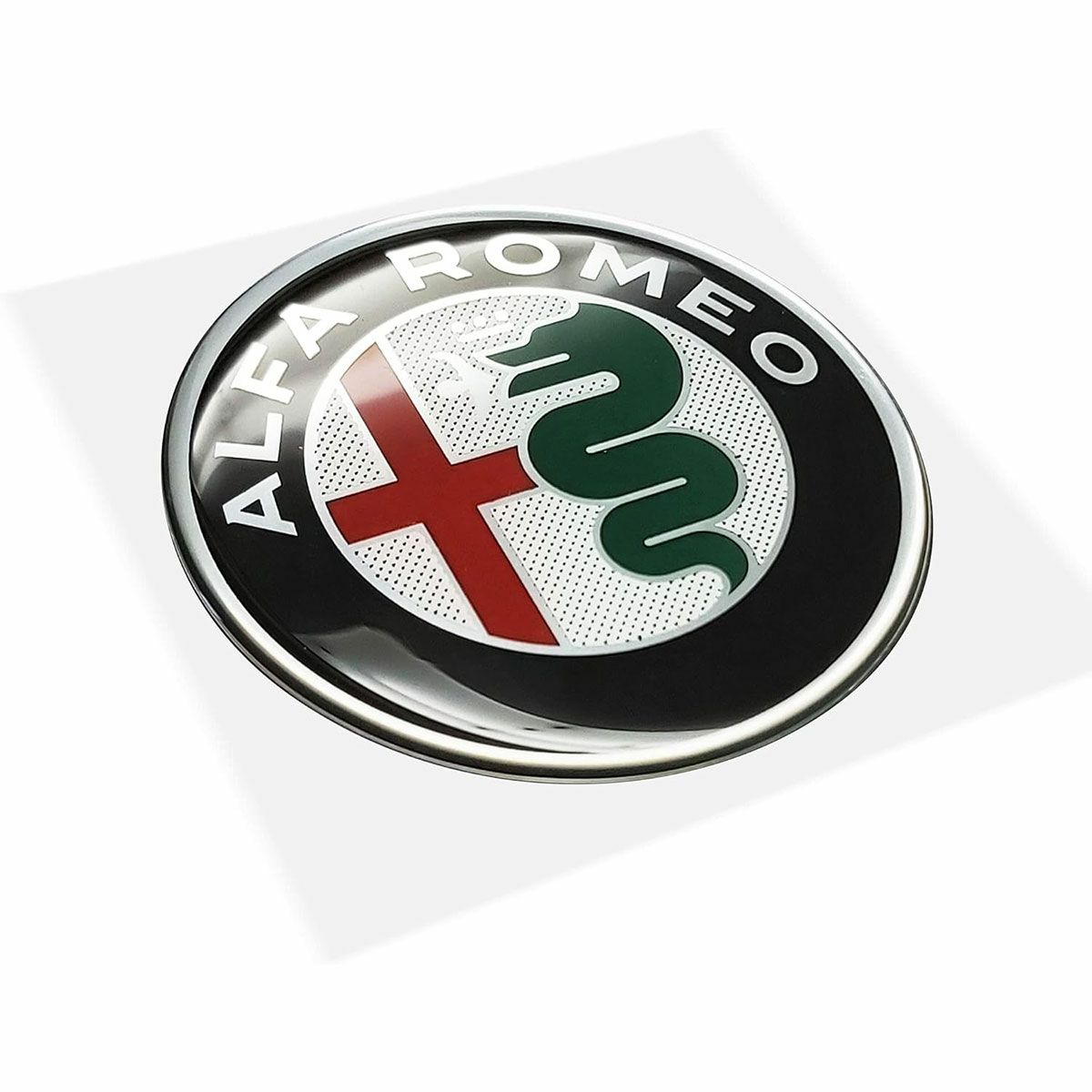Alfaromeo｜アルファロメオ 3D ロゴ 40mm ラウンド ステッカー｜マルチカラー