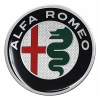 Alfaromeo｜アルファロメオ 3D ロゴ 55mm ラウンド ステッカー｜