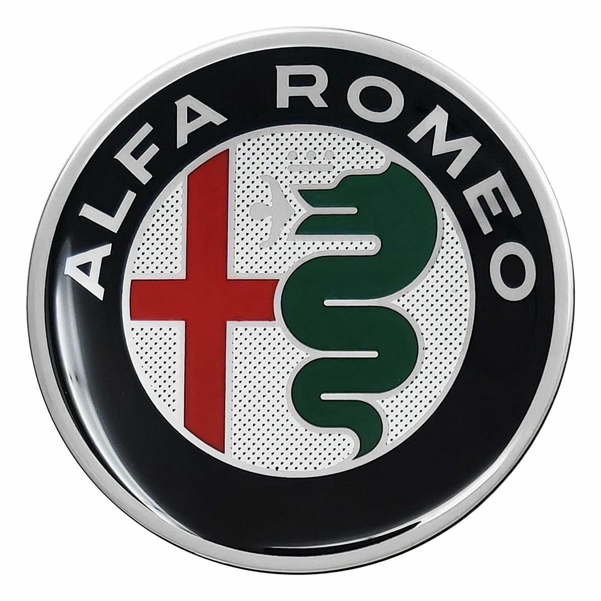 Alfaromeo｜アルファロメオ 3D ロゴ 55mm ラウンド ステッカー｜