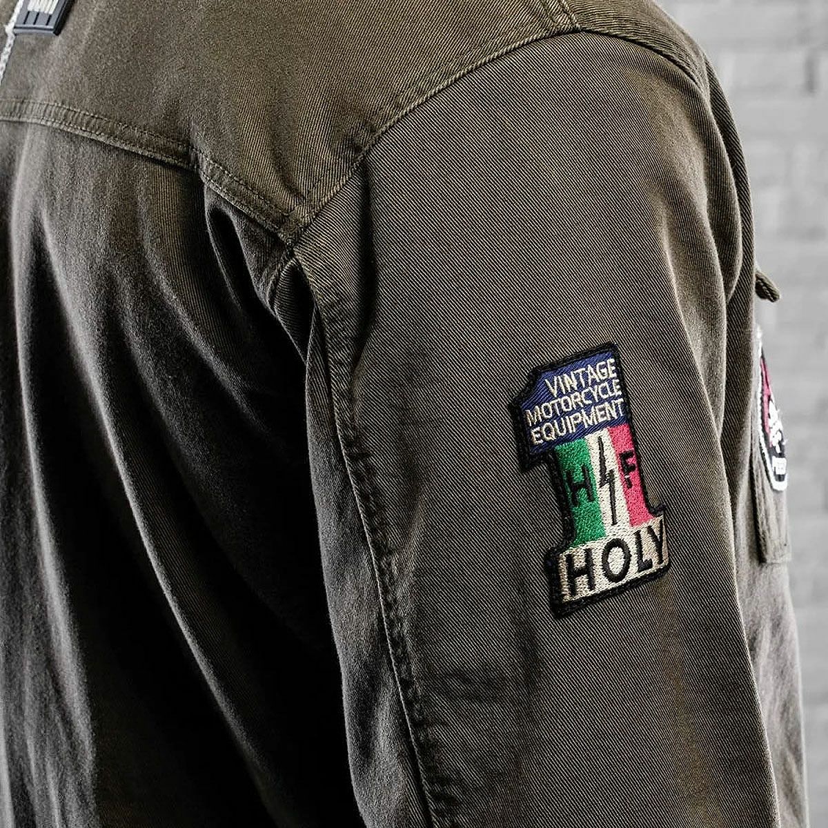 HolyFreedom｜リューテナント ジャケット｜ファブリック｜オリーブ｜モデル着用