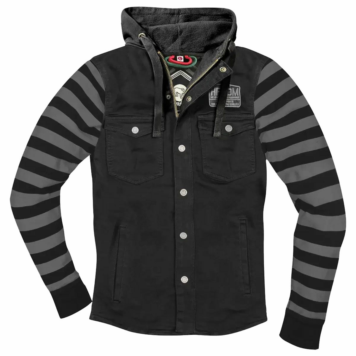 HolyFreedom｜フォルサム フーデッド シャツジャケット｜ファブリック｜ブラック