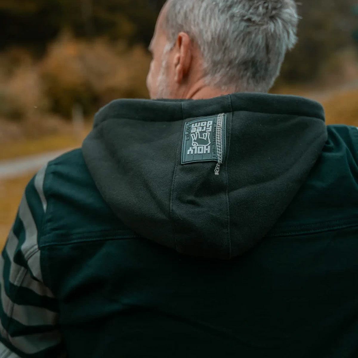 HolyFreedom｜フォルサム フーデッド シャツジャケット｜ファブリック｜ブラック｜モデル着用