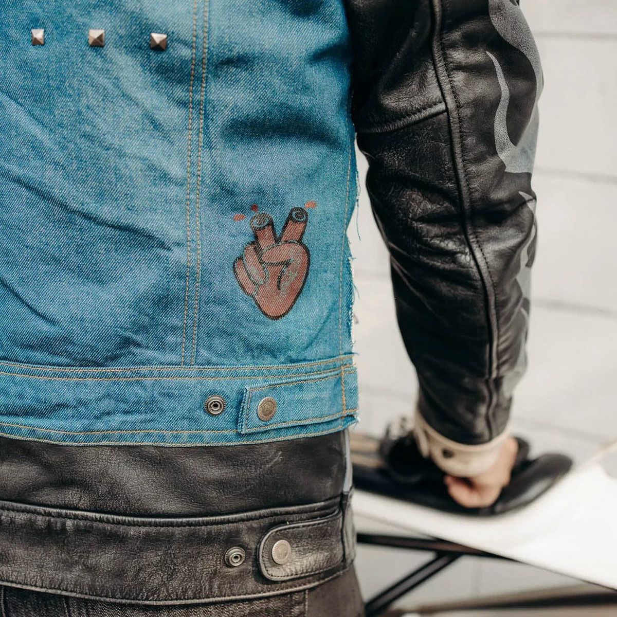 HolyFreedom｜ゼロ インフェルノ ジャケット｜レザー｜ブラック｜モデル着用