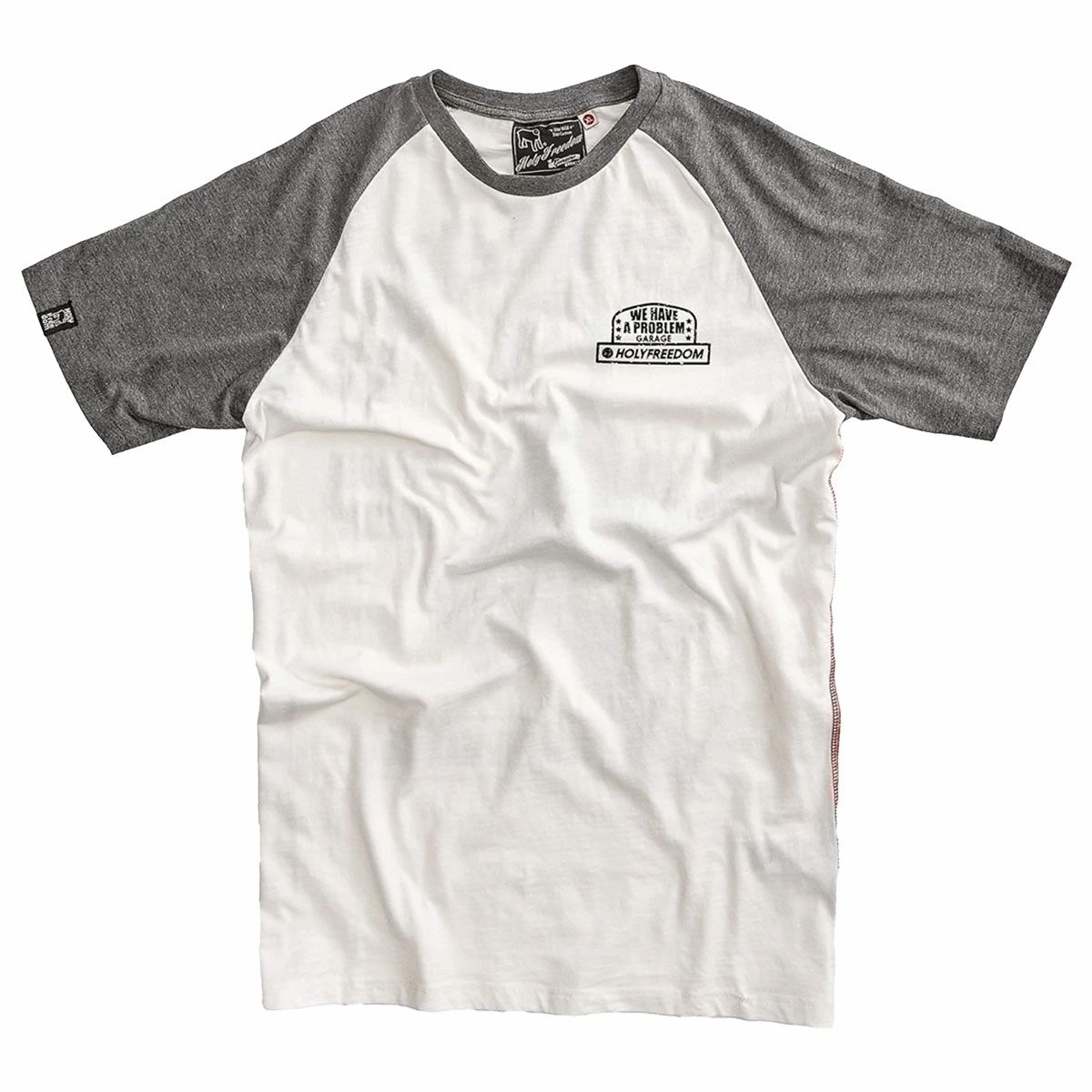 HolyFreedom｜フェリックス Tシャツ｜ホワイト×グレー