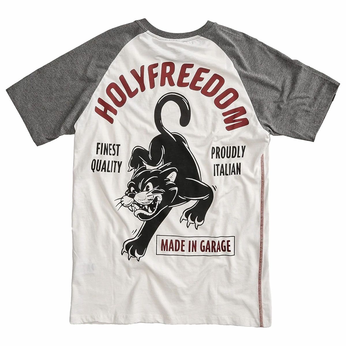 HolyFreedom｜フェリックス Tシャツ｜ホワイト×グレー