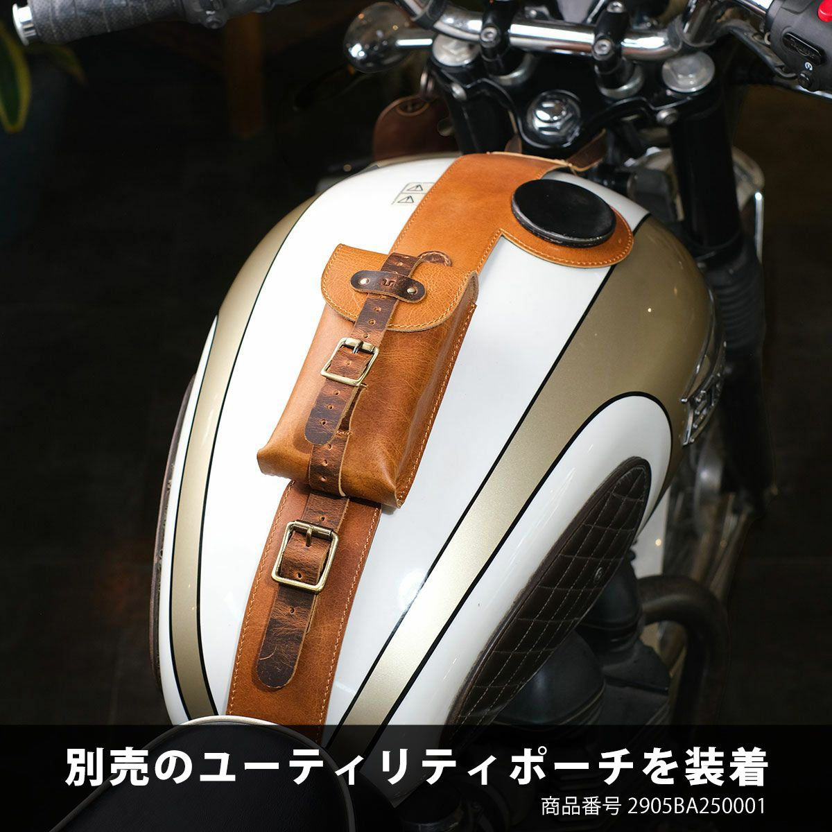 Trip Machine｜MOTO エクスクルーシブ タンクストラップ for トライアンフ｜その他雑貨｜ヴィンテージタン｜使用イメージ