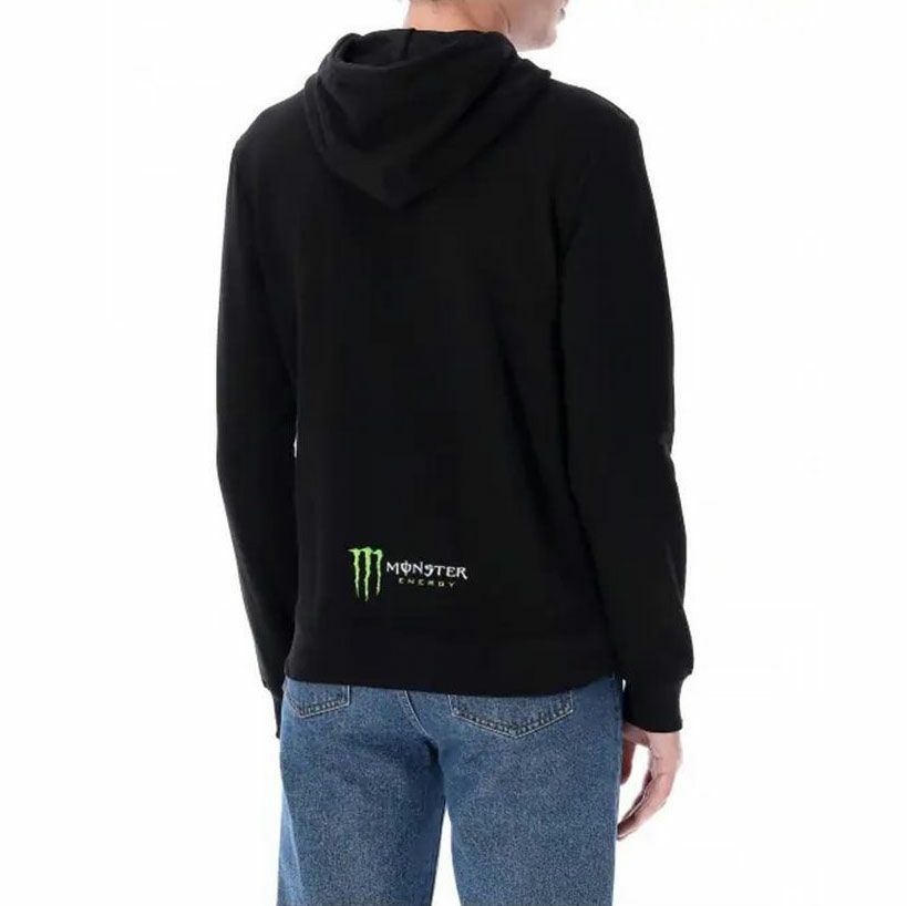 Moto GP Collection｜クアMoto GP Collection｜クアルタラロ メンズ デュアル モンスター ジップアップ フーディ｜ニット｜ブラック｜モデル着用ルタラロ メンズ デュアル モンスター ジップアップ フーディ｜ニット｜ブラック