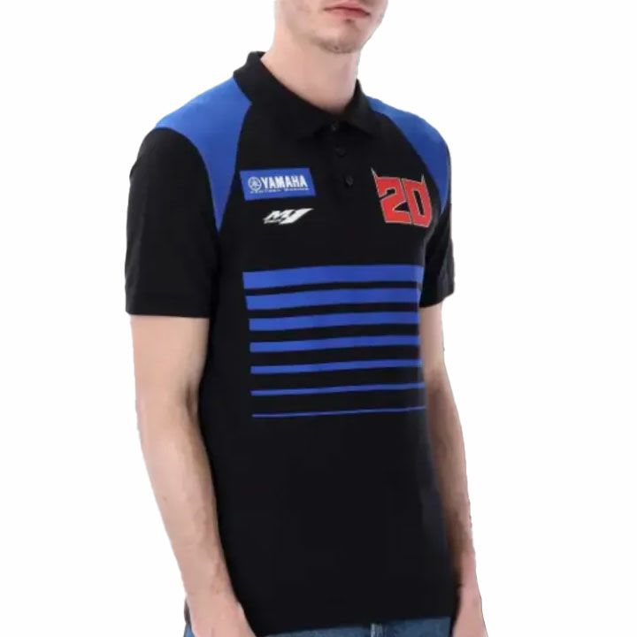 Moto GP Collection｜クアルタラロ メンズ デュアル ヤマハ ポロシャツ｜ブラック｜モデル着用