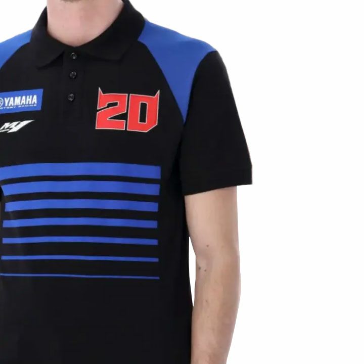 Moto GP Collection｜クアルタラロ メンズ デュアル ヤマハ ポロシャツ｜ブラック｜モデル着用