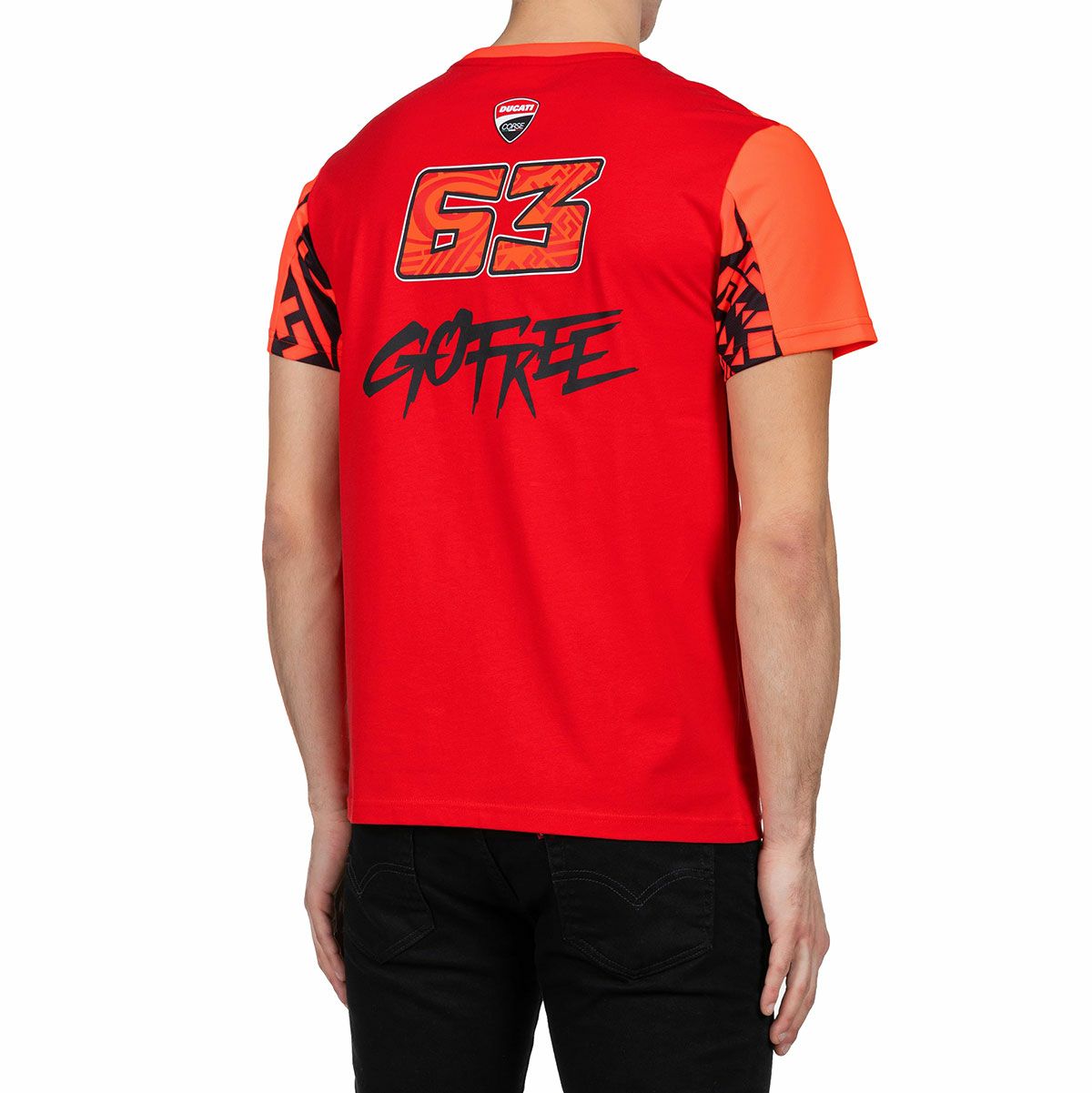 Moto GP Collection｜バニャイア デュアル ドゥカティ メンズ Tシャツ｜レッド｜モデル着用