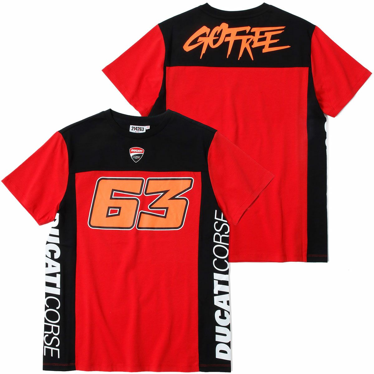 Moto GP Collection｜バニャイア ドゥカティ デュアル ストライプ Tシャツ