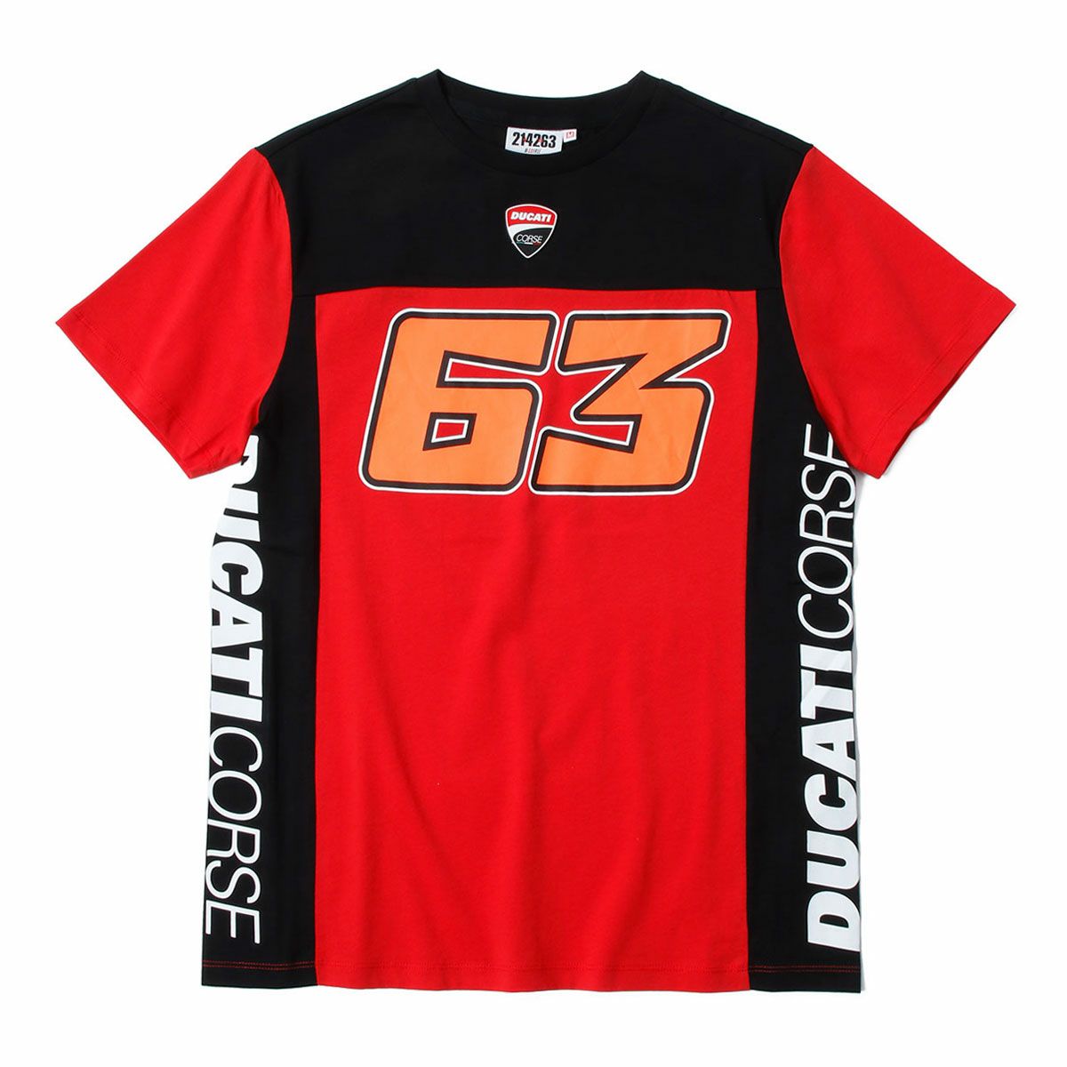 Moto GP Collection｜バニャイア ドゥカティ デュアル ストライプ Tシャツ｜レッド