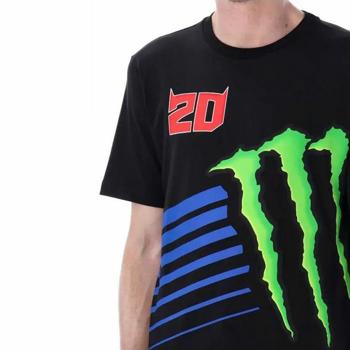 Moto GP Collection｜クアルタラロ メンズ デュアル モンスター Tシャツ｜ブラック｜モデル着用