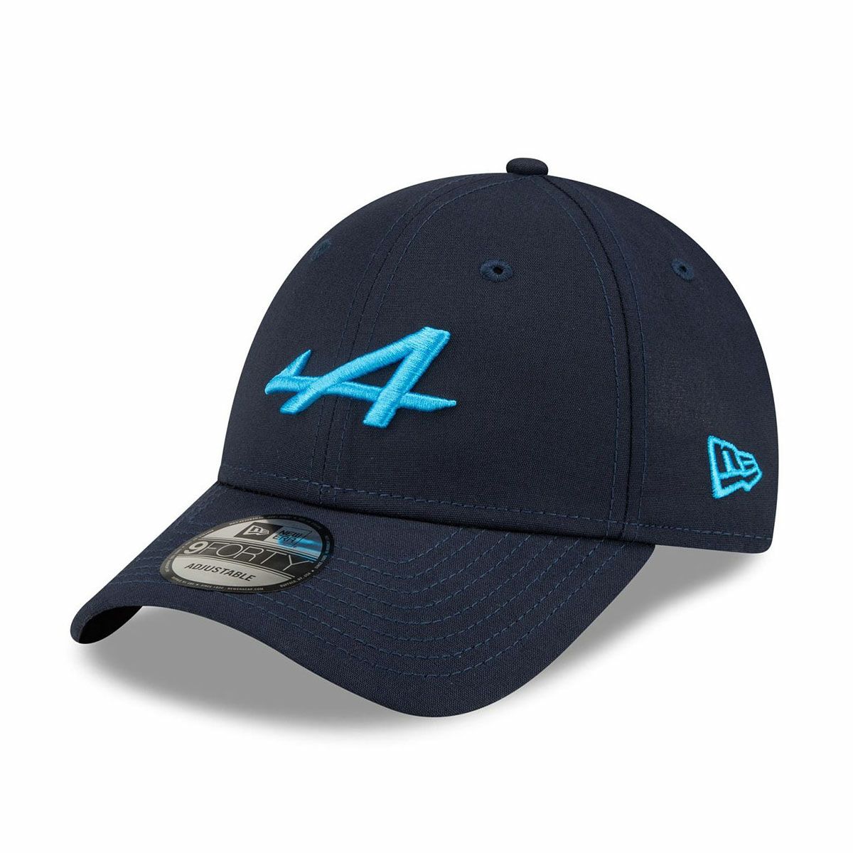 9FORTY 青色キャップ Aのロゴ付き　アルピーヌF1チーム　2023年支給品 NEW ERA 2023 アルピーヌ F1 チーム オフィシャル 9FORTY