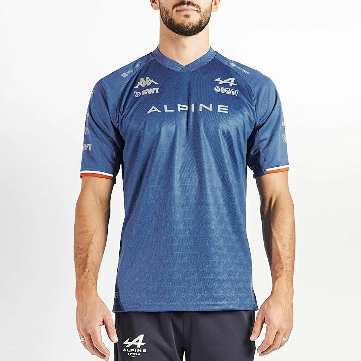 ALPINE F1｜アルピーヌ F1 チーム フェルナンド・アロンソ ドライバー Tシャツ｜Tシャツ｜ネイビー｜モデル着用