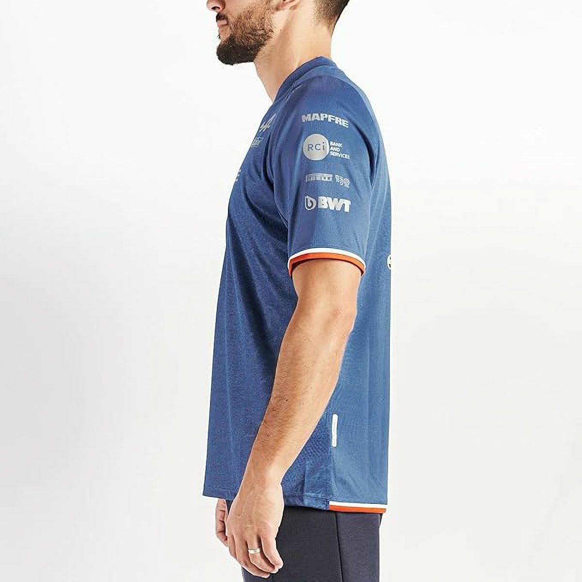 ALPINE F1｜アルピーヌ F1 チーム フェルナンド・アロンソ ドライバー Tシャツ｜Tシャツ｜ネイビー｜モデル着用