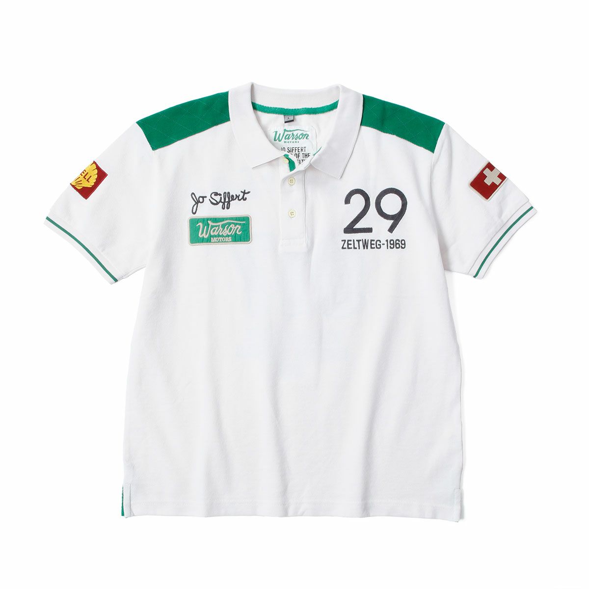 Warson Motors｜ツェルトベク 1969 シフェール ポロ｜ポロシャツ｜ホワイト