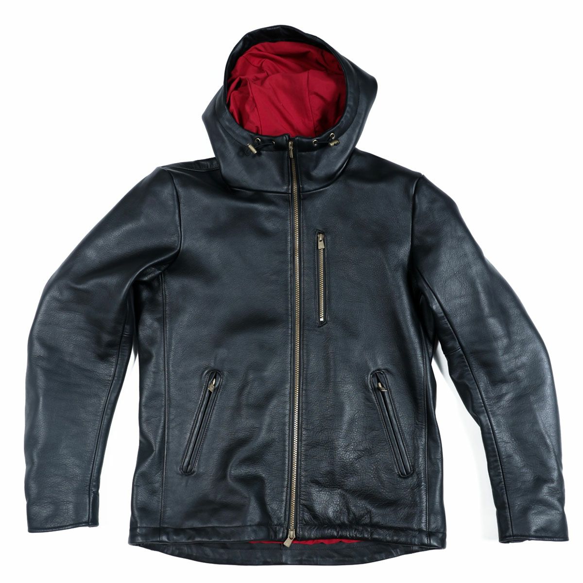 Dark｜防水レザーフードジャケット｜レザー