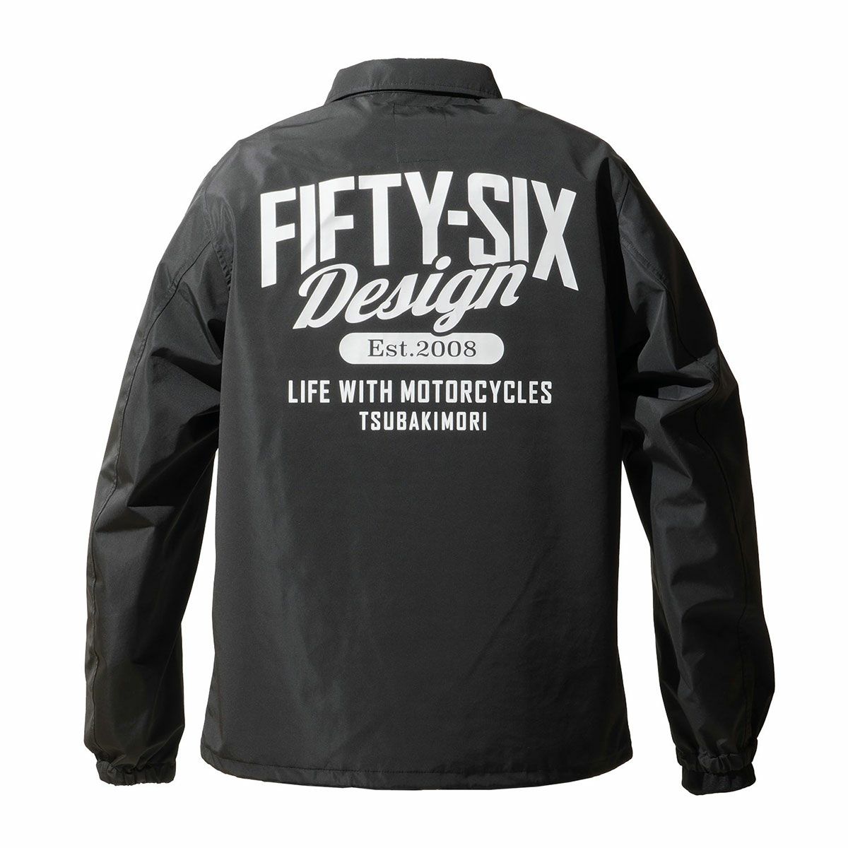 56design｜スリーレイヤードコーチジャケット｜ファブリック｜ブラック