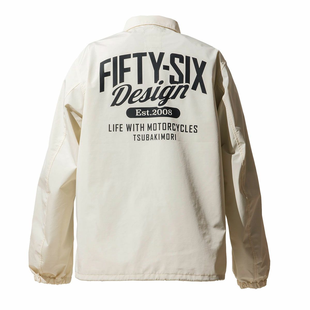 56design｜スリーレイヤードコーチジャケット｜ファブリック｜アイボリー