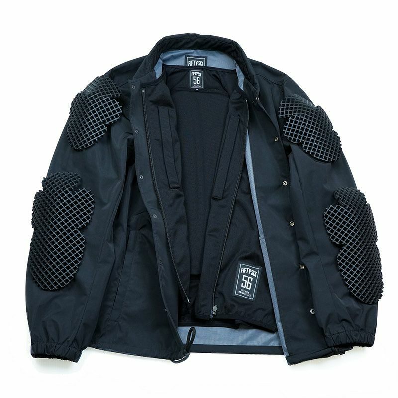 56design｜スリーレイヤードコーチジャケット｜ファブリック｜アッシュブルー