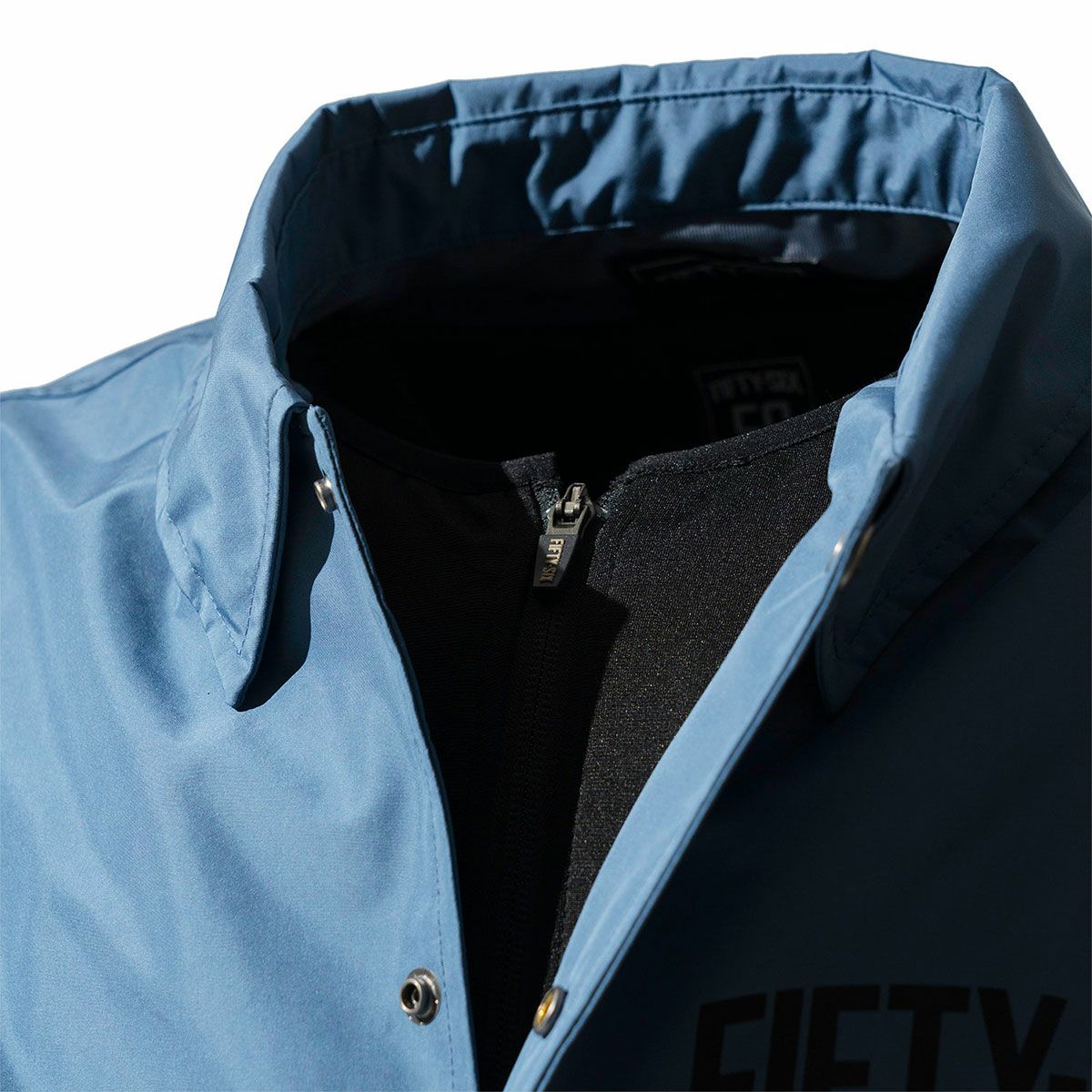56design｜スリーレイヤードコーチジャケット｜ファブリック｜アッシュブルー