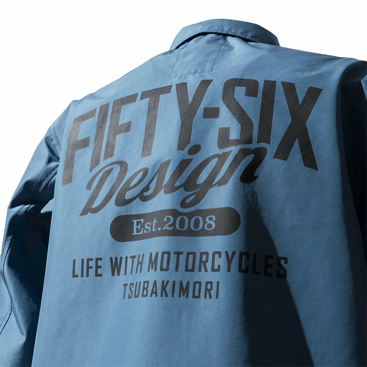 56design｜スリーレイヤードコーチジャケット｜ファブリック｜アッシュブルー