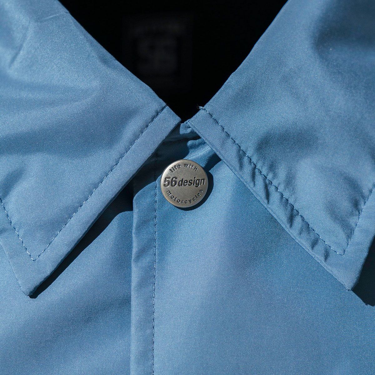 56design｜スリーレイヤードコーチジャケット｜ファブリック｜アッシュブルー